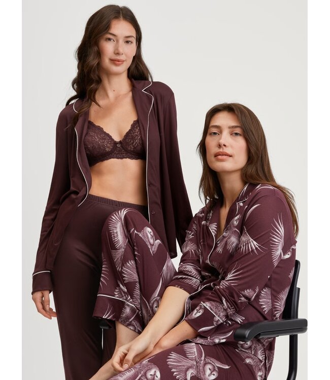 Calida Moonlight Dreams Women's Pyjama Dark Burgundy