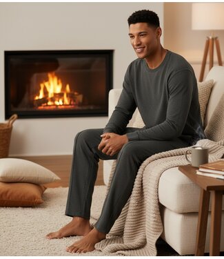 Schiesser Homewear Set Heren Dark Grey