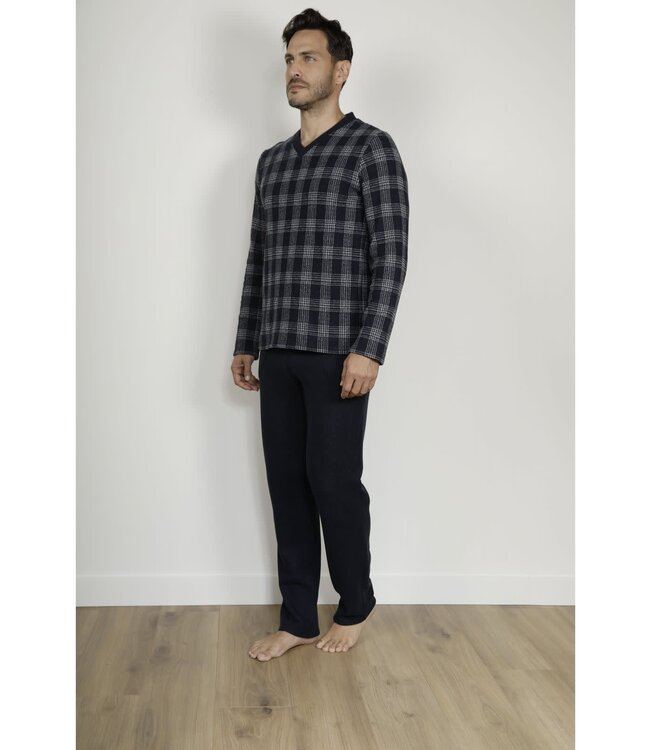 Riley Pyjama Ultrasoft Carreaux Bleu