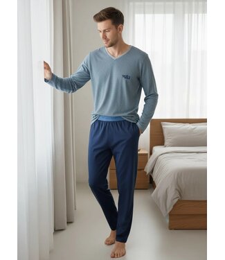 Schiesser Pyjama Heren Dark Blue