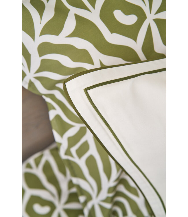 Nomo Bianca Pure Satijn Dekbedovertrek Pesto