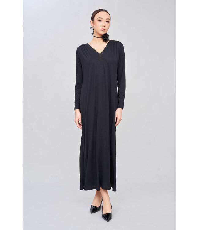 Flora Lastraioli Julia Nightgown Long Jersey Black