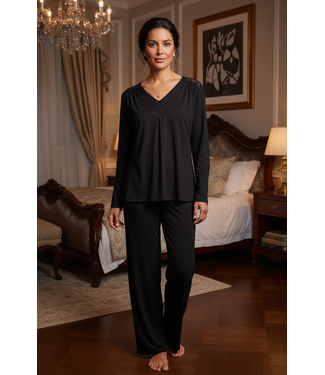 Flora Lastraioli Sofia Pyjama Jersey Black