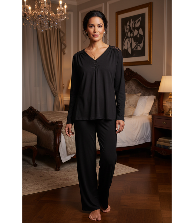 Flora Lastraioli Sofia Pyjama Jersey Black