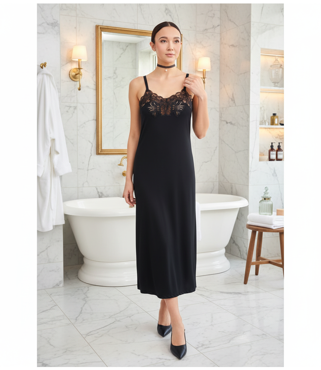 Flora Lastraioli Angelina Nightgown Jersey Black