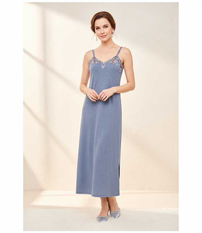 Flora Lastraioli Alessandra Nightgown Long Jersey Jeans