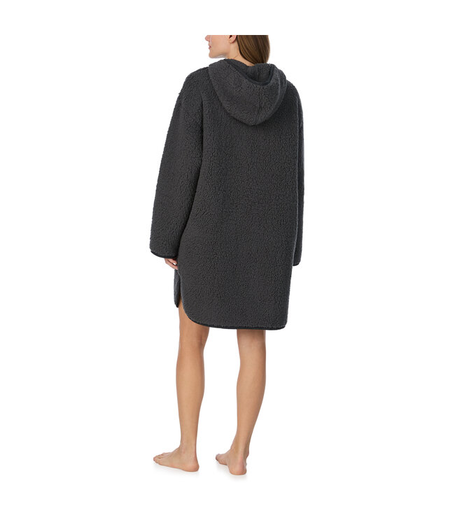 DKNY Chill In Style Hooded Dressing Gown Dark Grey