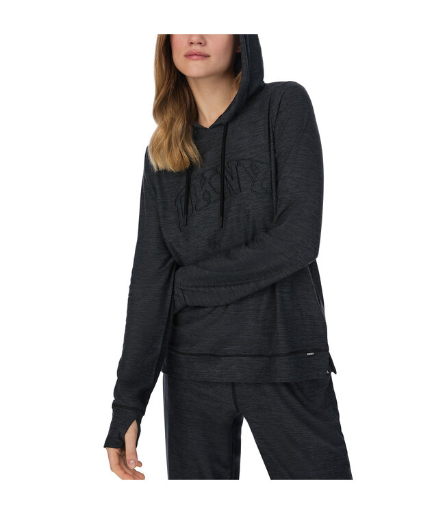 DKNY Chill In Style Hoodie & Jogger Set Faded Black