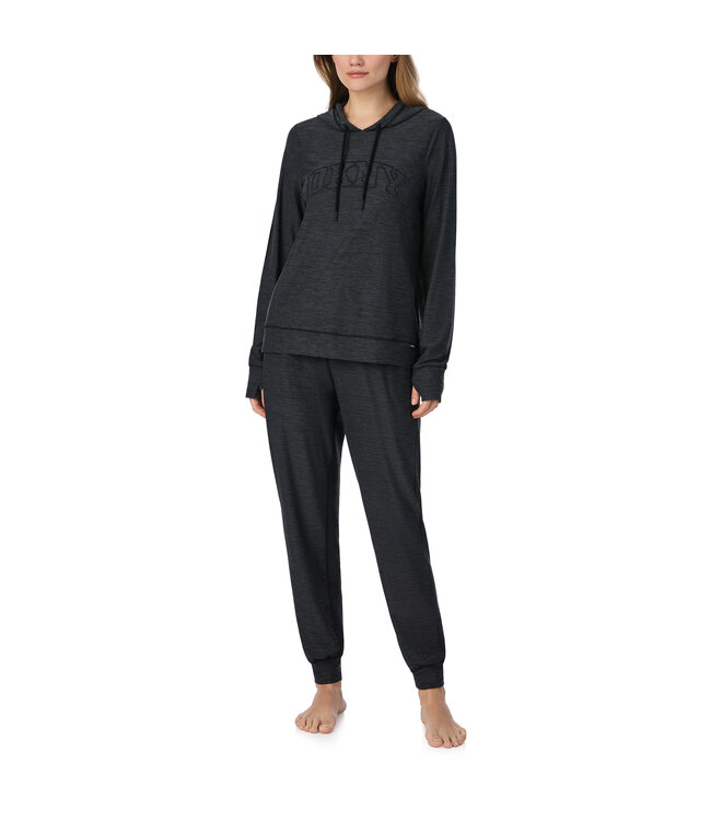 DKNY Chill In Style Hoodie & Jogger Set Faded Black