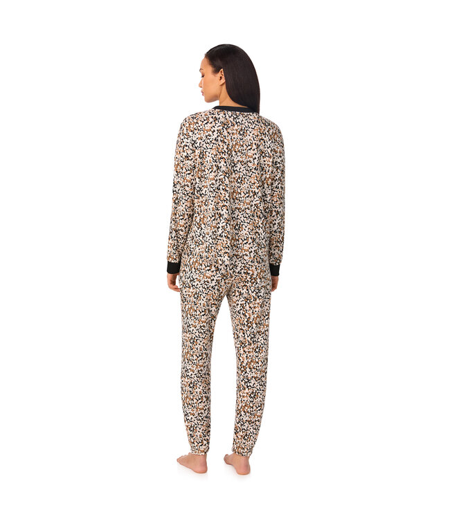 DKNY Falling For Fall Top & Jogger Sleep Set Multi Floral