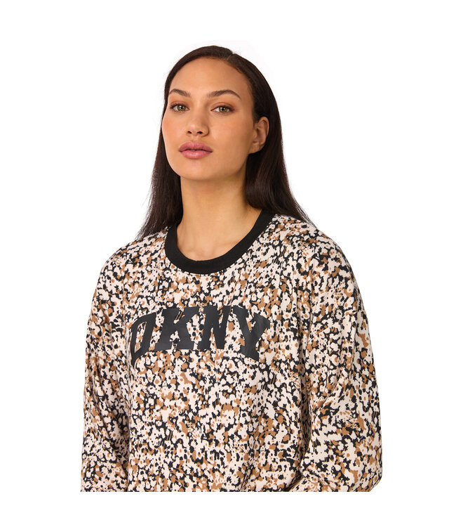 DKNY Falling For Fall Top & Jogger Sleep Set Multi Floral