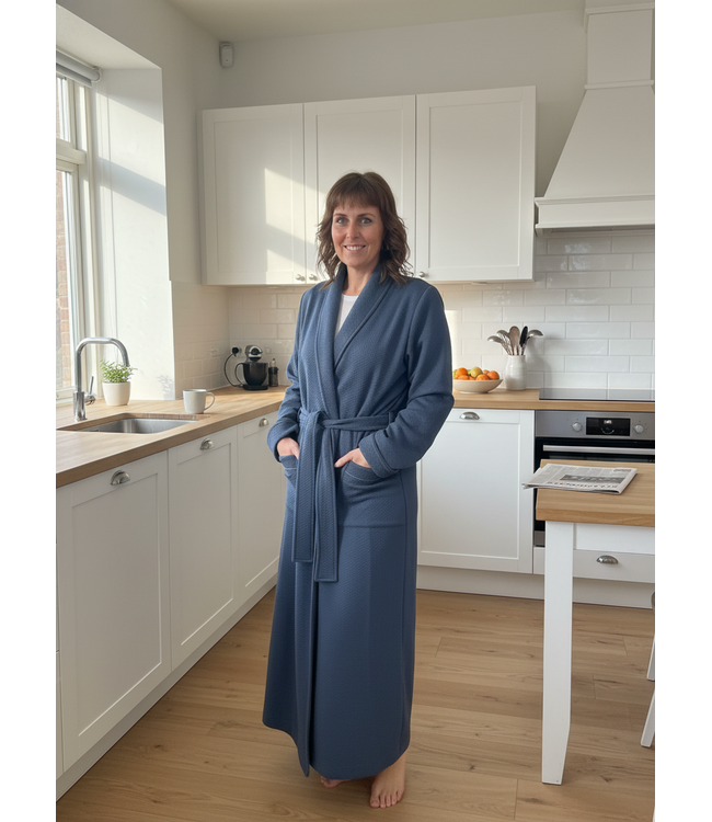 Pluto Sylvie Dressing Gown Blue Wing Teal