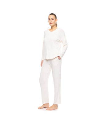 Nightwear Set Bamboo White