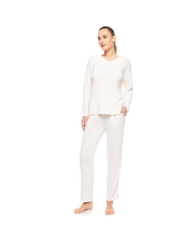 Nightwear Set Bamboo White
