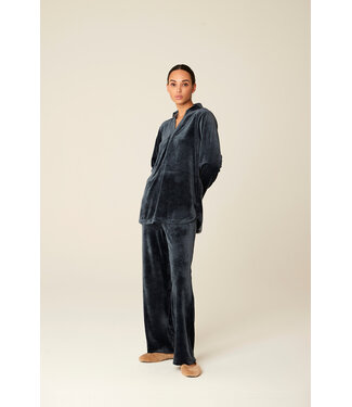 Pluto Neeva Pyjama Velours Grayish Blue