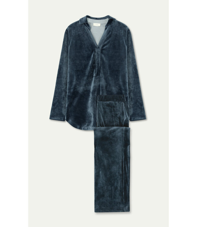 Pluto Neeva Pyjama Velours Grayish Blue