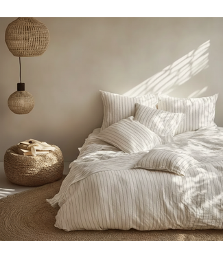 Tetra Dekbedovertrek Set Naturel/Noir