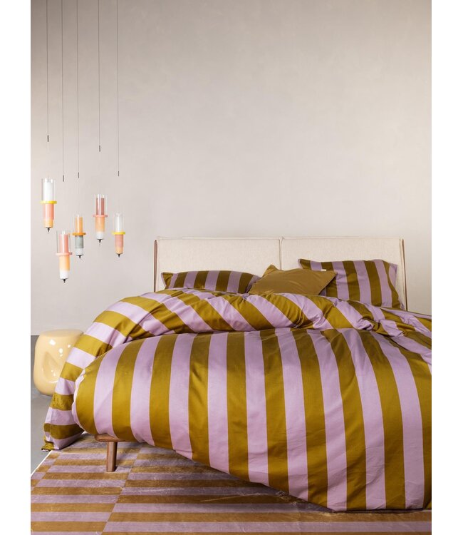 Essenza Dekbedovertrek Minte Stripe Pale Purple-Olive