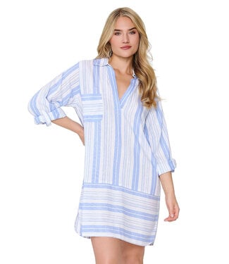 Lingadore Loungewear Dress Blue Stripe