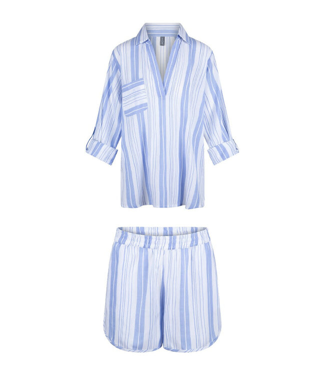 Lingadore Loungewear Shortama Blue Stripe