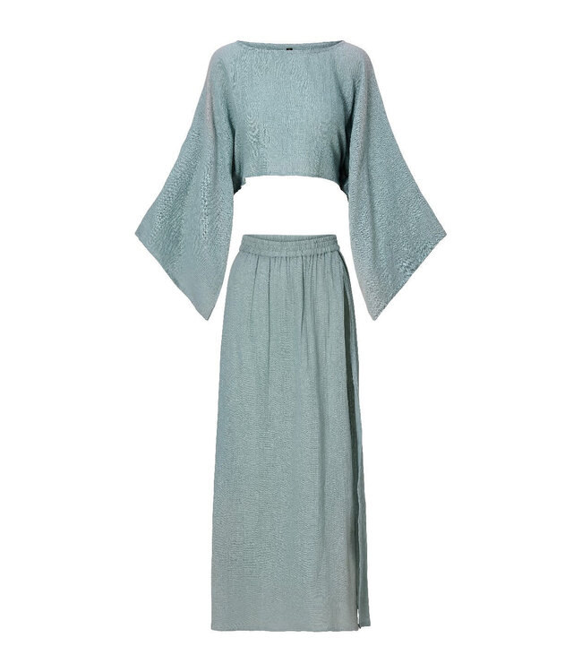 Lingadore Beachwear Set With Skirt Eucalyptus