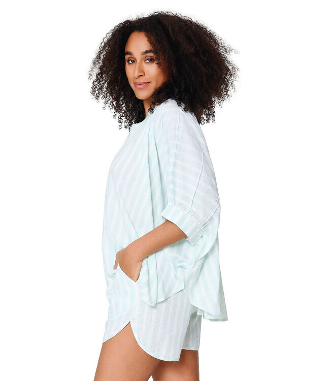 Lingadore Beachwear/ Homewear Set Mint Stripe