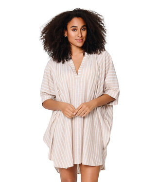Lingadore Kaftan Dark Beige Stripe