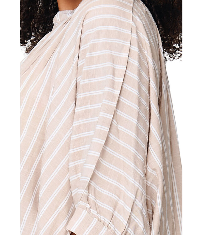 Lingadore Kaftan Dark Beige Stripe