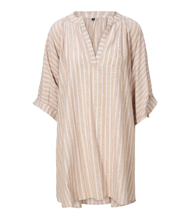Lingadore Kaftan Dark Beige Stripe