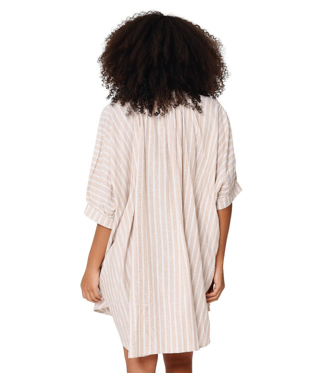 Lingadore Kaftan Dark Beige Stripe