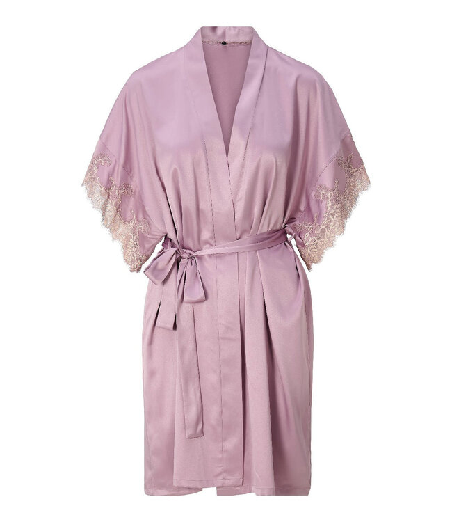 Lingadore Kimono With Lace Taupe