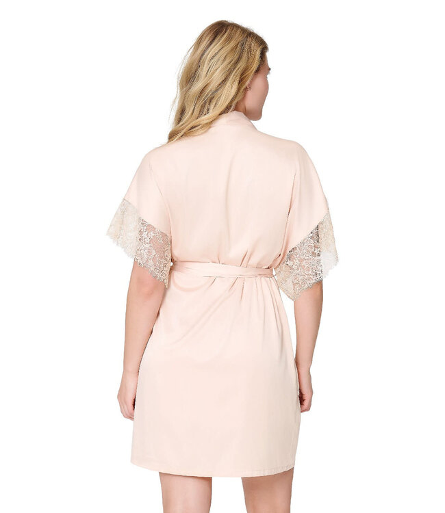 Lingadore Kimono With Lace Gold Beige