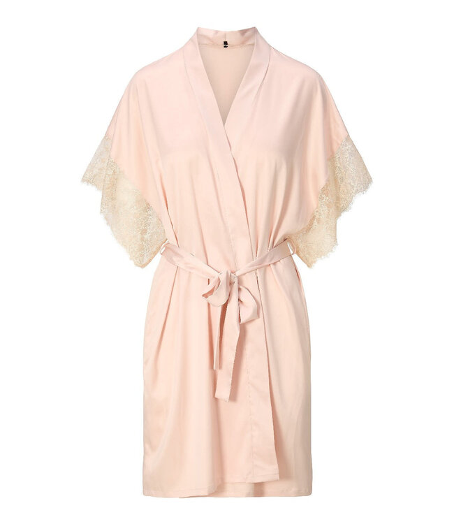 Lingadore Kimono With Lace Gold Beige