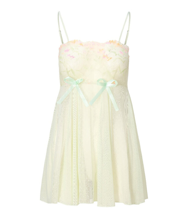 Lingadore Babydoll Set With Lace Canary Green