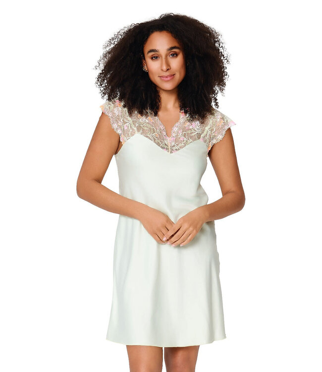 Lingadore Nightdress With Lace Canary Green