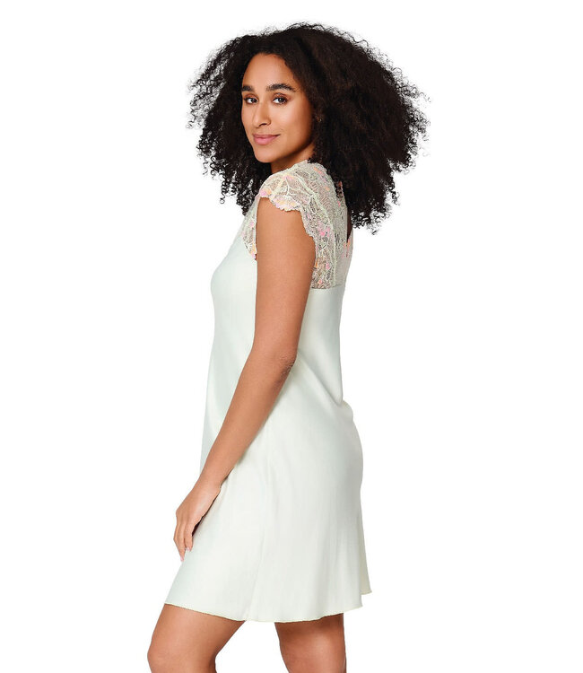 Lingadore Nightdress With Lace Canary Green