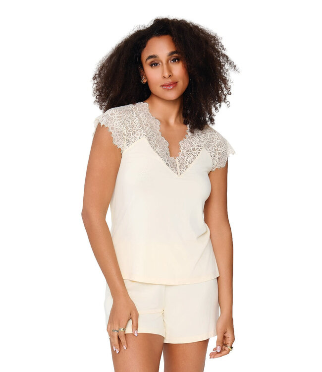 Lingadore Nightwear Set With Lace Pearled Ivory