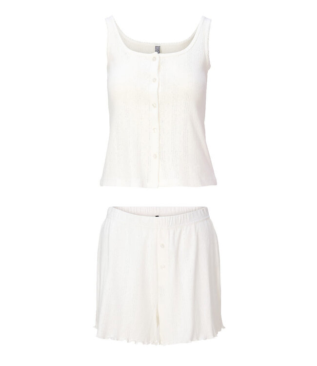 Lingadore Nightwear Singlet&Short Set Off-White