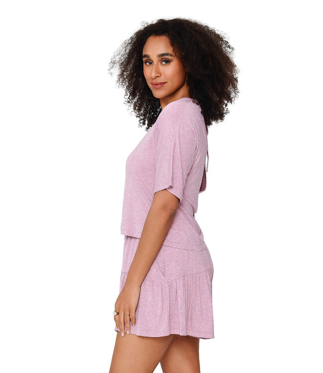 Lingadore Homewear Top&Skort Set Mauve