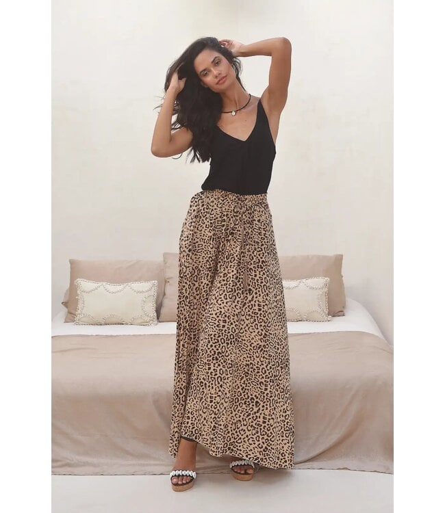 Hot Lava Billie Skirt Leopard Black