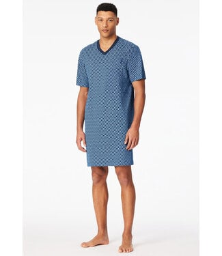 Schiesser Heren Nachthemd Blue