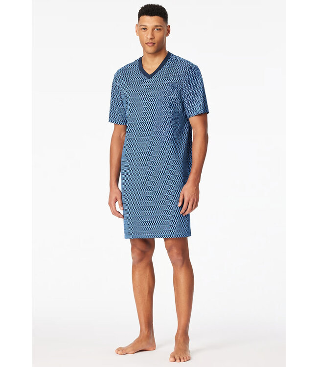 Schiesser Heren Nachthemd Blue