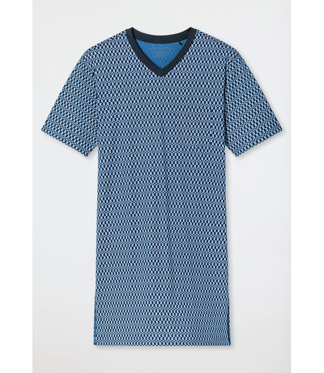 Schiesser Heren Nachthemd Blue