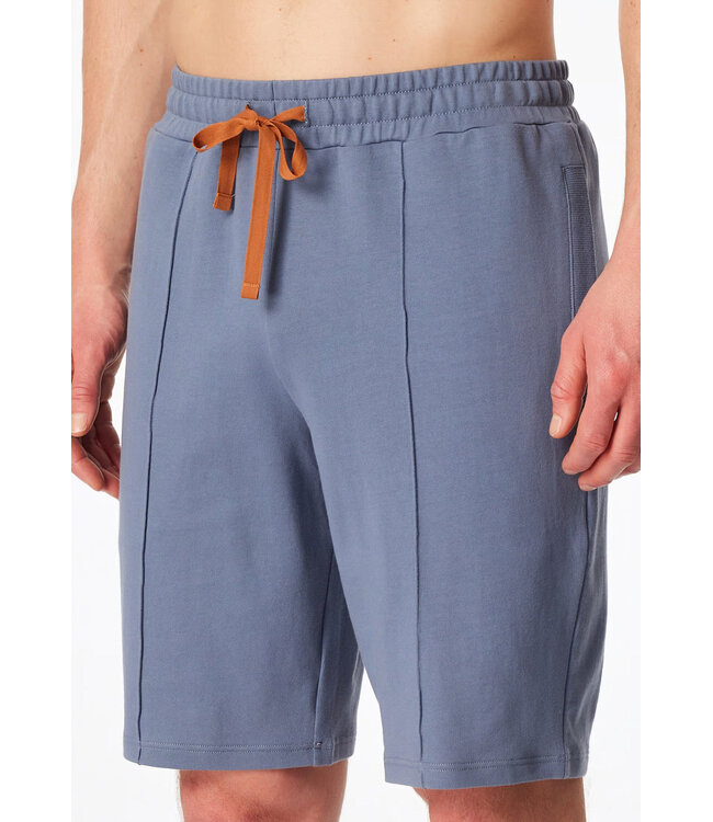 Schiesser Homewear Short Set Men Blue Grey