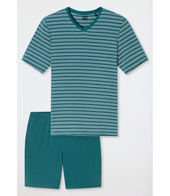 Schiesser Pyjama Short Set Long Life Soft Green