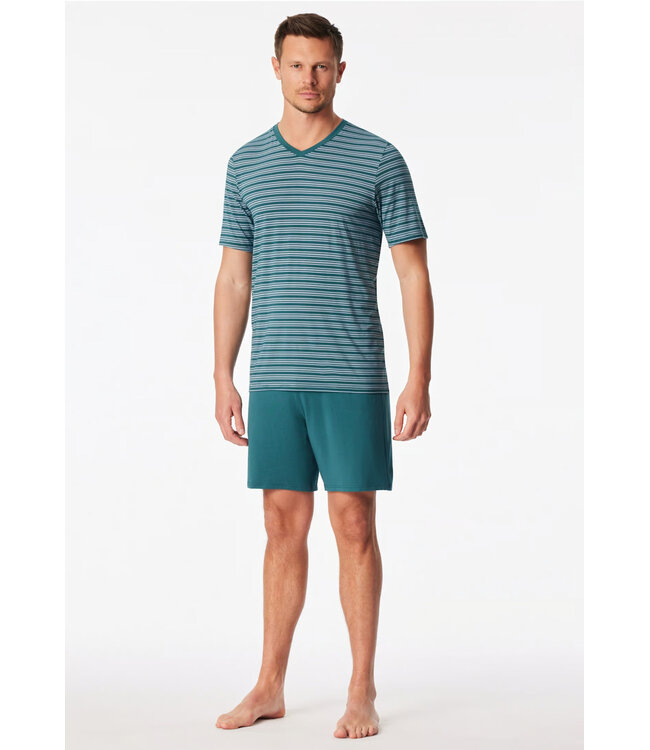 Schiesser Pyjama Short Set Long Life Soft Green