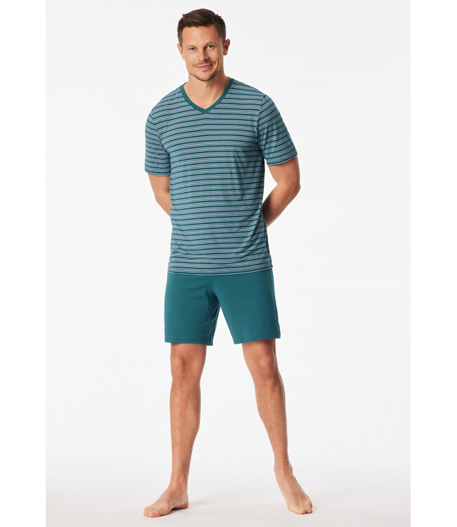 Schiesser Pyjama Short Set Long Life Soft Green
