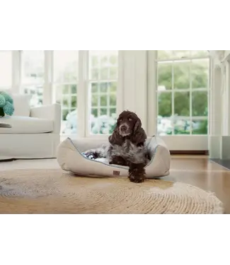 Lexington Company Striped Cotton Dog Bed Beige/White/Blue