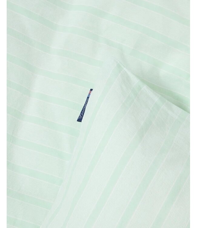 Lexington Company Poplin Percale 200TC Dekbedovertrek White/Green Stripe