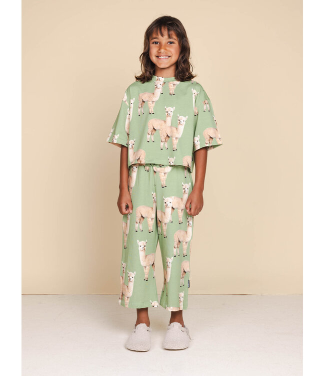 Snurk Alpaca Meadow Cropped T-Shirt Kids